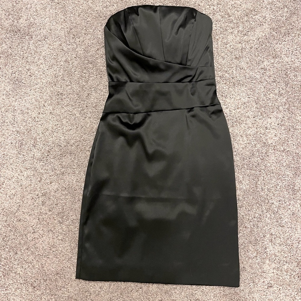White House black market, strapless black dress. Size 0